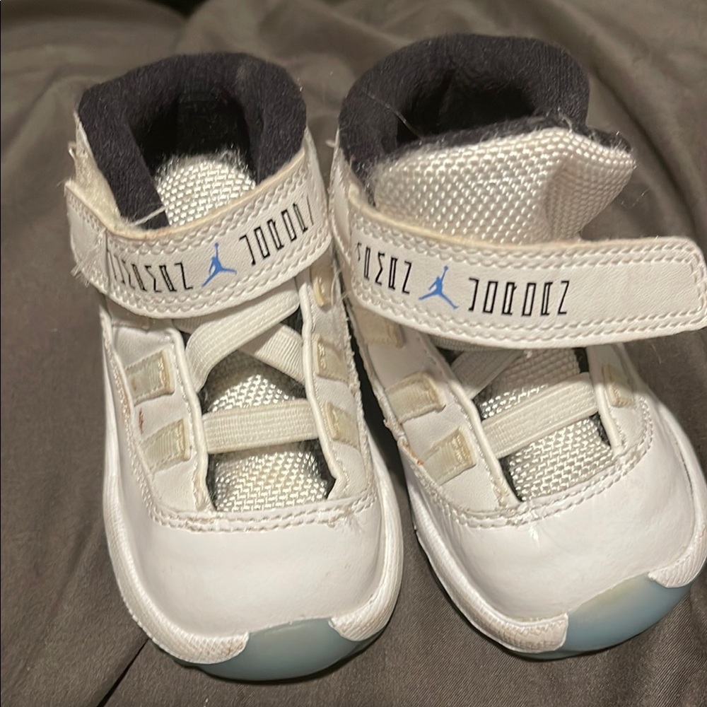 Jordan White High-Top Sneakers with Velcro Strap